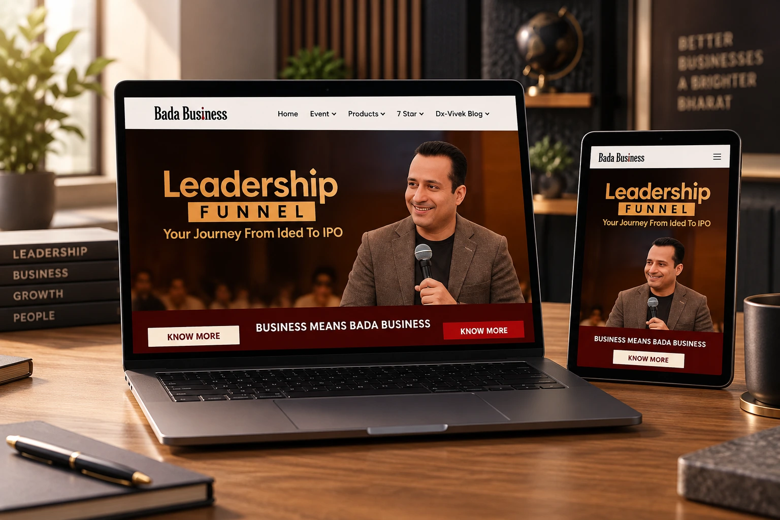 Bada Business website showcase