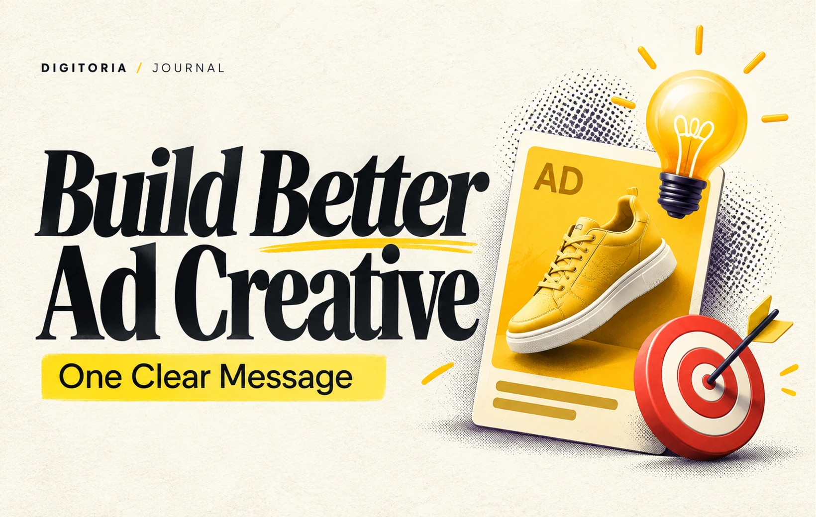 How to Build Ad Creative Around a Clear Message — Digitoria blog cover