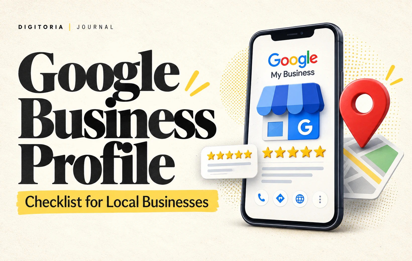 Google Business Profile Checklist for Local Businesses — Digitoria blog cover